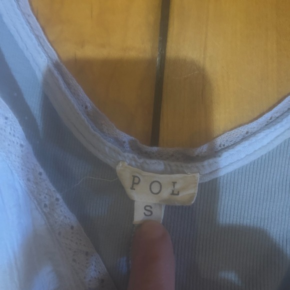 Pol Dress Size Small Blue Maxi Ruffle Tier Deep V Cottagecore Country Prairie - Picture 3 of 10